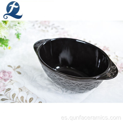 Stonware Bakeware Ceramic para hornear con binaural